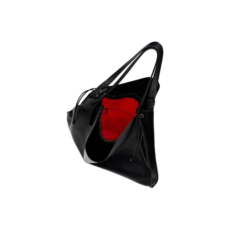 CL Calfskin Tote Bag, Shopping Bag, Shoulder Bag Men's Black-2