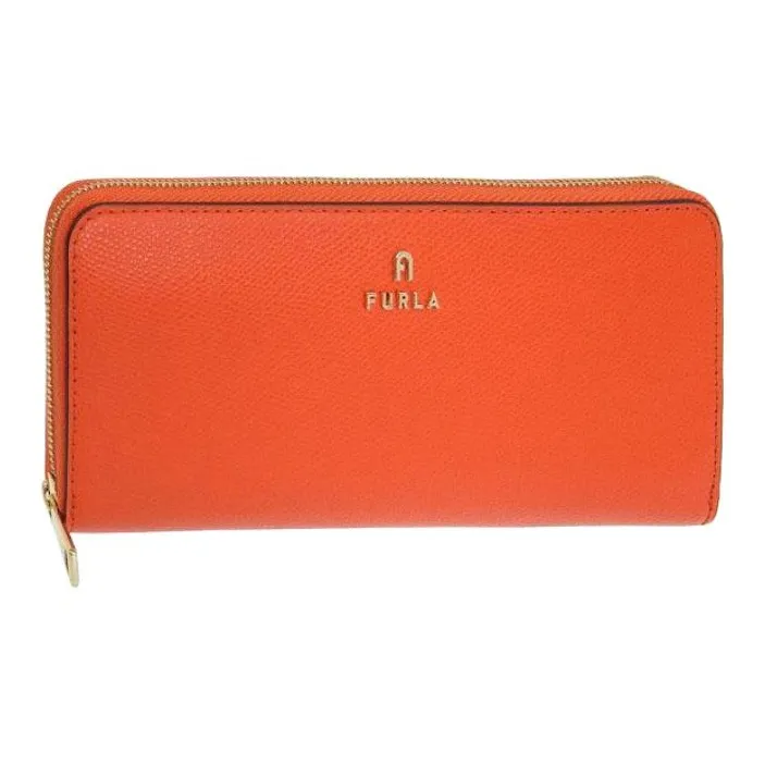 Furla Leather Wallet Women's Orange-1