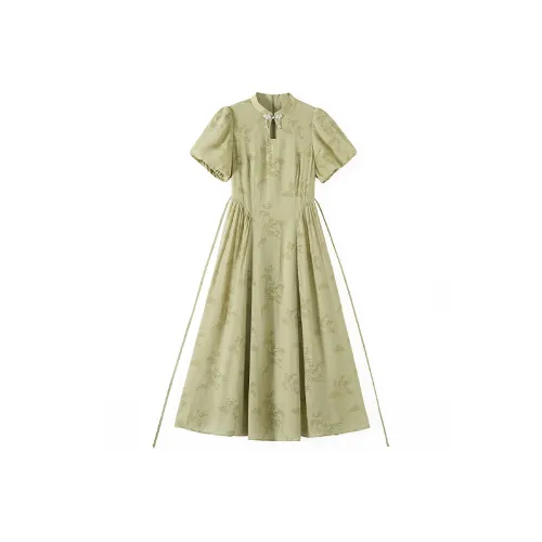 TOUCH Cheongsam Women's Yellow Green