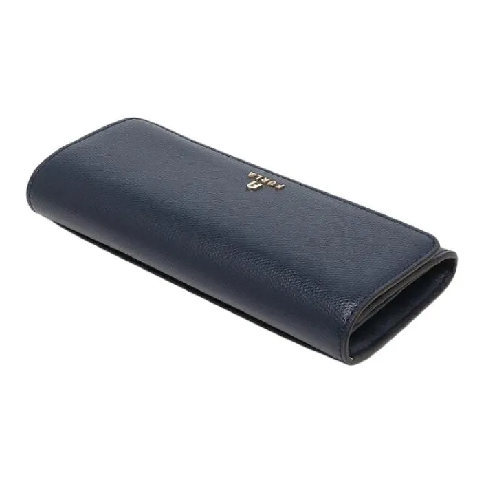 Furla Leather Wallet Women's Marine Blue & Beige-5