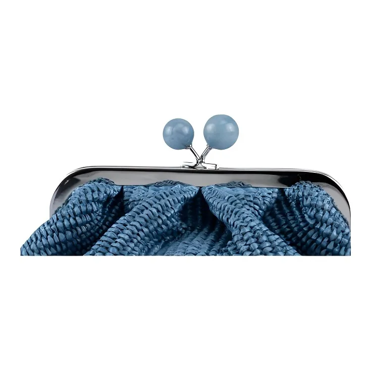 WEEKEND MaxMara Pasticcino Raffia Clutch Small Size Women's Sky Blue-3