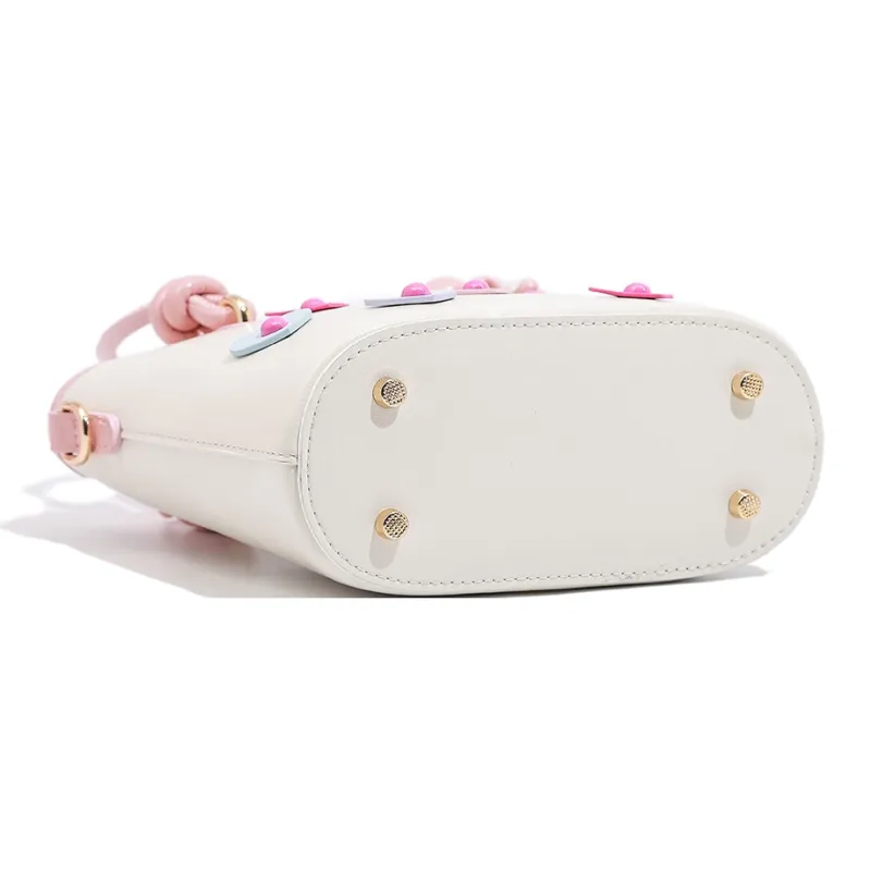 NOISY TEDDY PU One Shoulder Bag Tote, Handbag Regular Women's White-7
