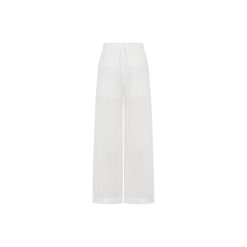 MO&CO Suit Trousers Women's White Black Stripes-1