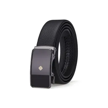 Jeccieziio Cow Leather Belts Men's Gunmetal, Gold, Silver Width 3.5cm