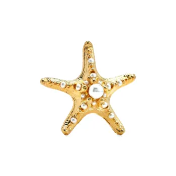 KENNETH JAY LANE Artificial Pearl Brooches Women's Gold