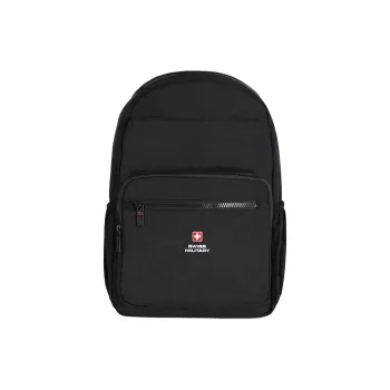 SWISS MILITARY Composite Fabric Backpack Unisex Black/Red