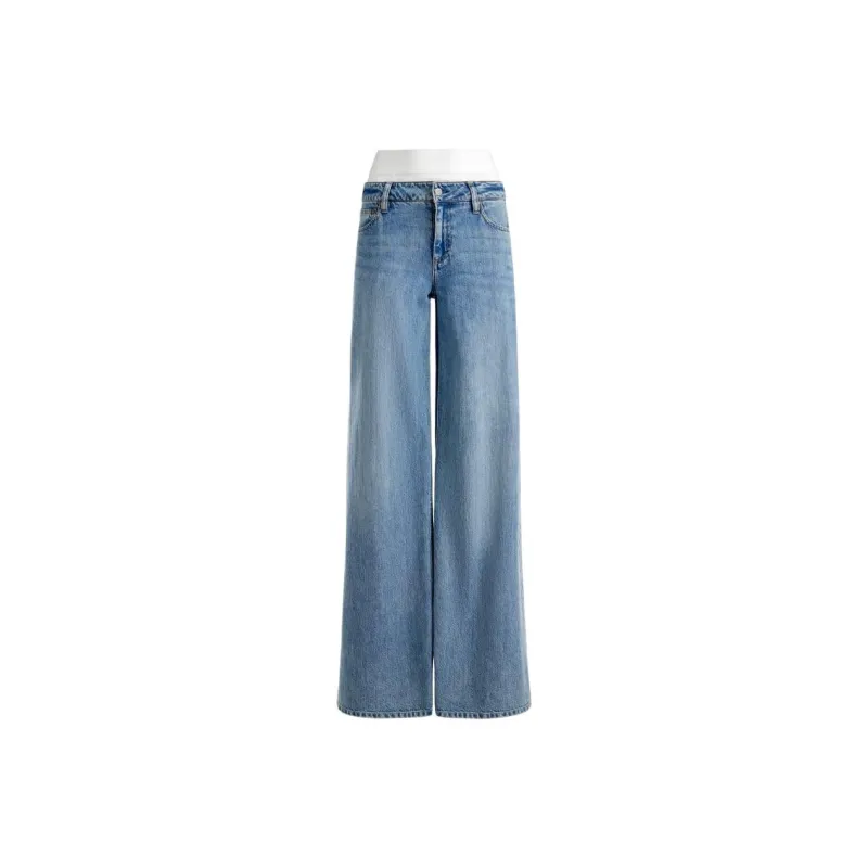 ALICE+OLIVIA Jeans Women's Blue/Gray White-0