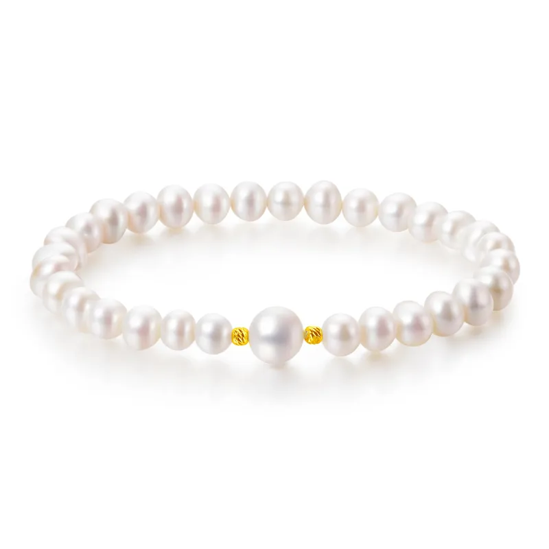 Lao Feng Xiang Pearl Bracelets Women's-0