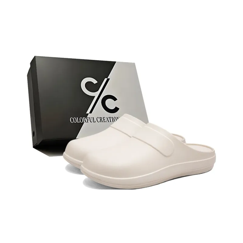 Colorful Creations EVA Cut Out Quiet Odor Resistant Abrasion Resistant Slip Resistant Closed Toe Slippers Men's Box-12