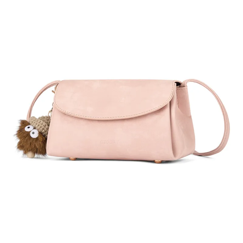 ST&SAT Synthetic Leather Shoulder Bag, Crossbody Bag Women's Pink-1