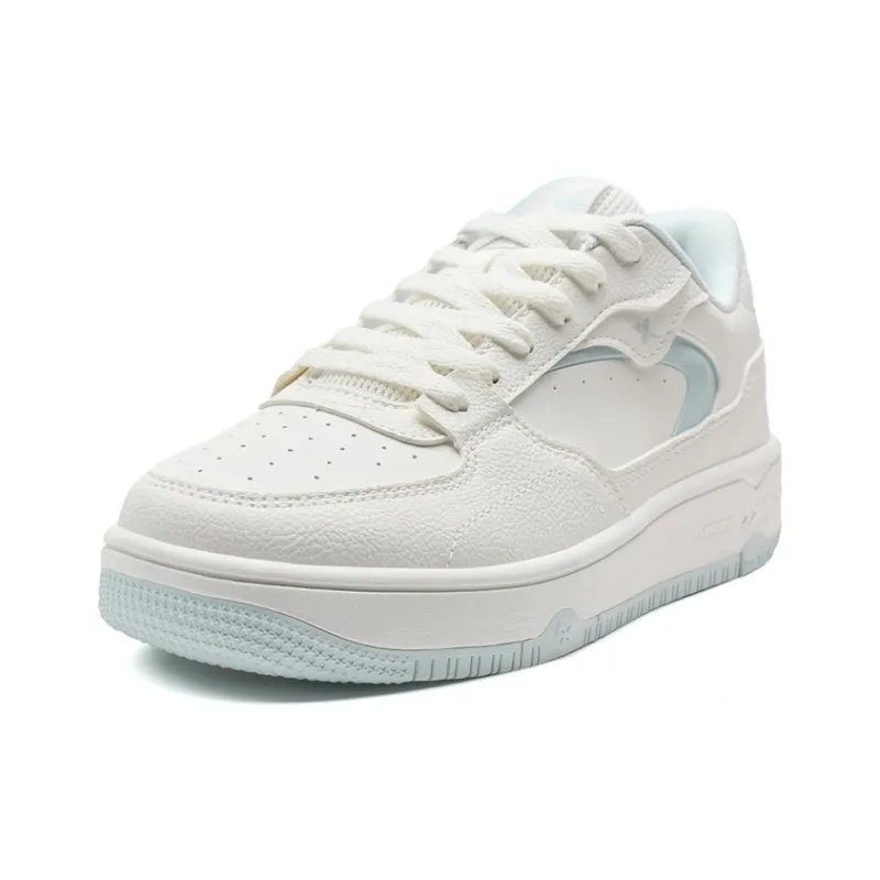 XTEP Skateboard Shoes Women's Low Top Sail White/Moonstone Blue-1