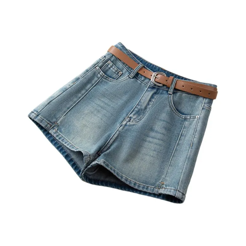 YIRANCHUN Denim Shorts Women's Vintage Blue-0