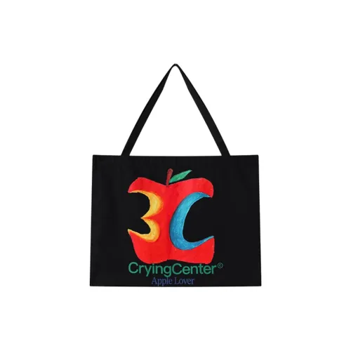 Crying Center Fabric Shoulder Bag Medium Size Women's Multicolor