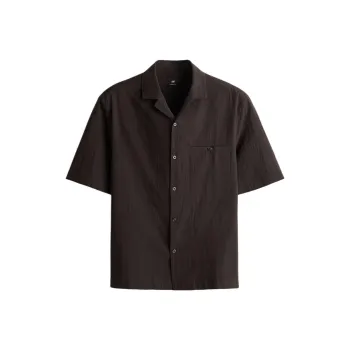 H&M Shirts Men Dark Brown