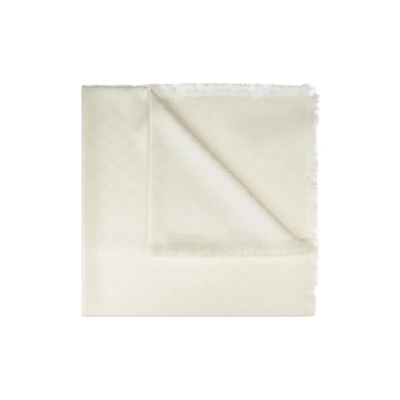 'S MAX MARA Wool Silk Knit Scarves Women's Beige-1
