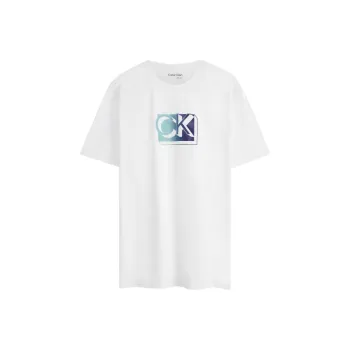 Calvin Klein T Shirts Men YAA Moon White