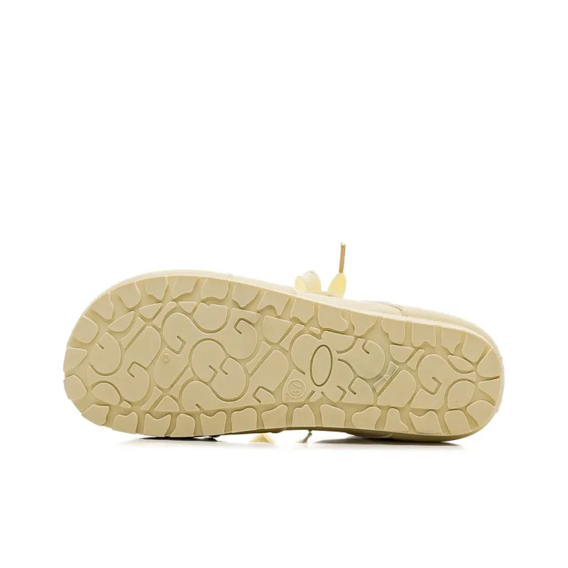 HUANQIU Slip Resistant, Abrasion Resistant, Lightweight Low Top Casual Shoes Women's Cream Yellow-4