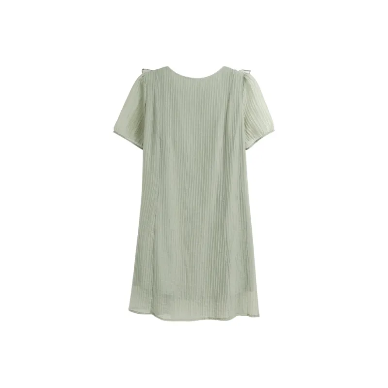 She Enjoys Short Sleeved Dress Women's-1