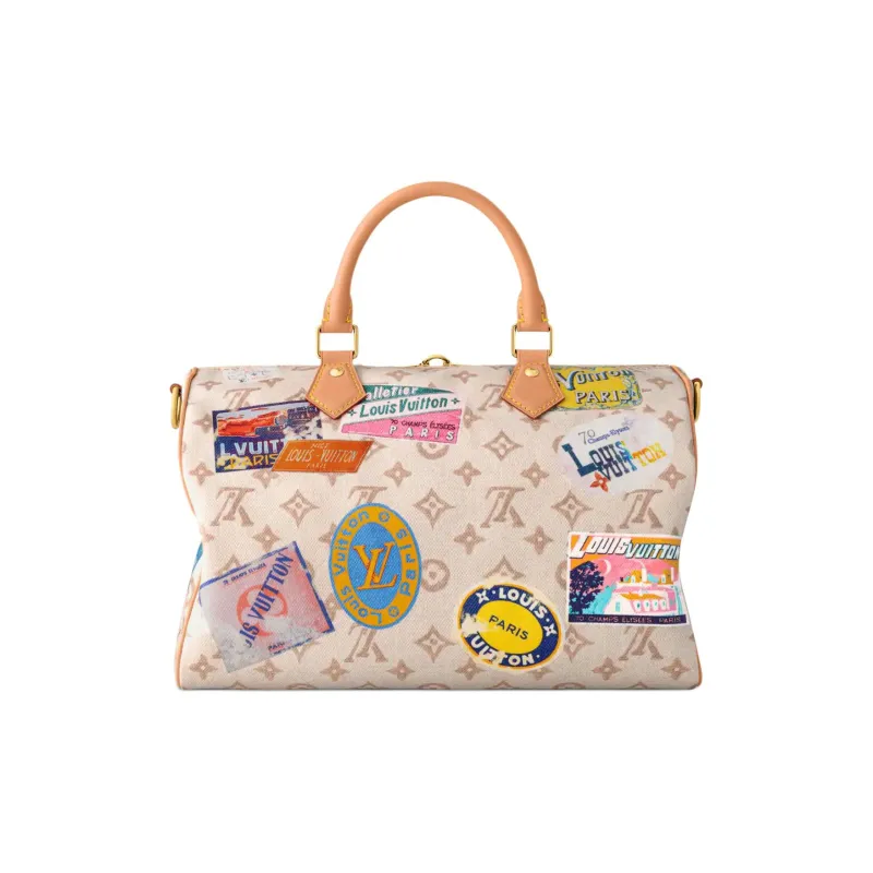 LOUIS VUITTON Speedy Soft 30 Monogram Dune Pink Multicolor-2