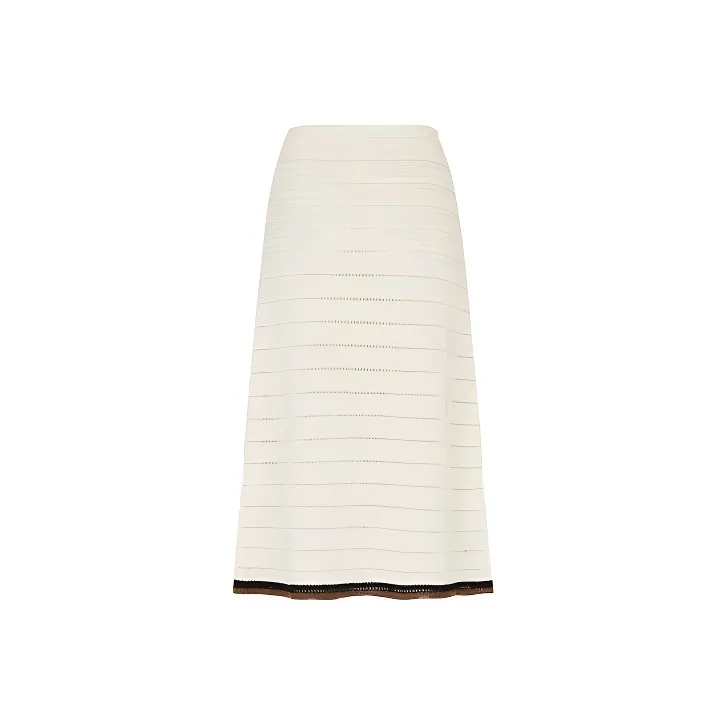 FENDI SS21 Casual Long Skirt Women's White-1