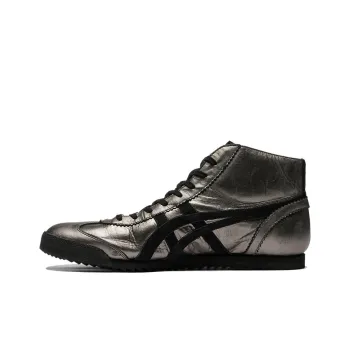 Onitsuka Tiger Mexico Mid Runner Anti Slip Wear Resistant Mid Top Casual Shoes Unisex Bronze Black