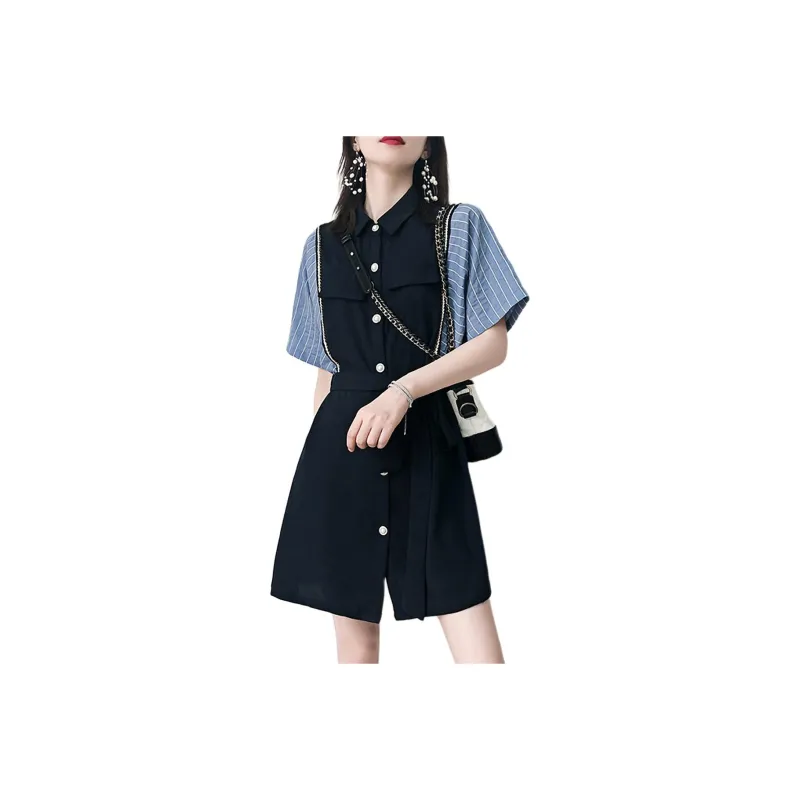 ABCMININ Short Sleeved Dress Women's-0