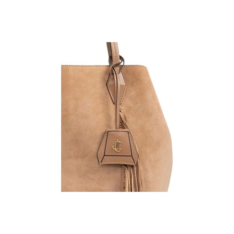 Jimmy Choo Suede Shoulder Bag Women's Brown-3