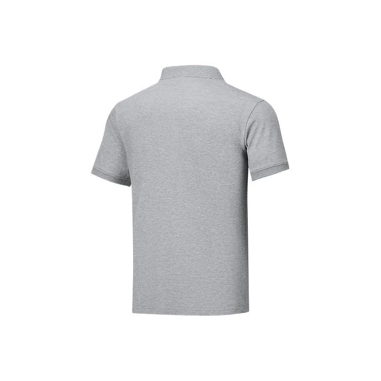 Skechers GODRI Polo Shirt Men's Heather Medium Gray 0448-1