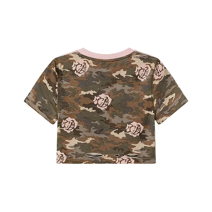 CHUU T Shirts Women's Green Camouflage-1