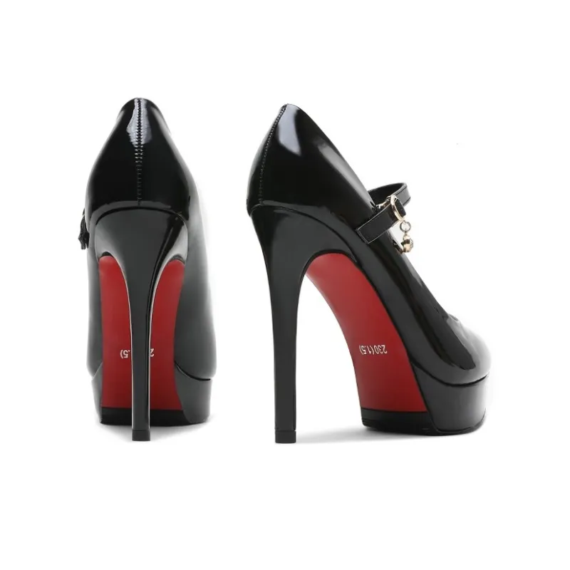Lan Miao Slim Heel High Heels 12CM Women's-3