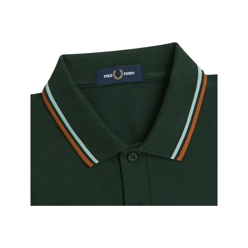 FRED PERRY Polo Shirt Men's Green-3
