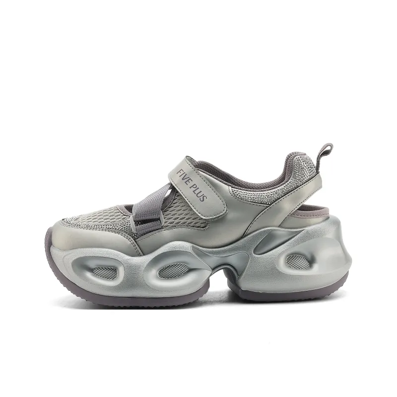FIVE PLUS Anti Slip Wear Resistant Low Top Chunky Sneakers Women's-0