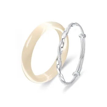 Jinghua Record Glass Cat Eye Bangles Women's