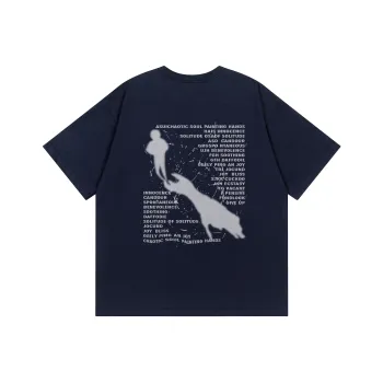 FONDLOOK T Shirts Unisex Navy Blue