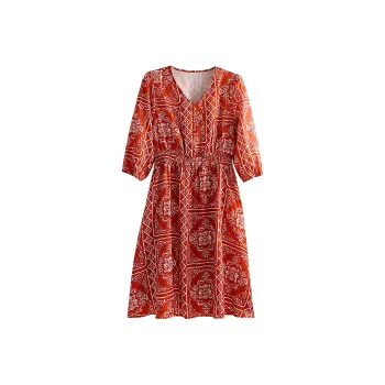She Enjoys Short Sleeved Dress Women's