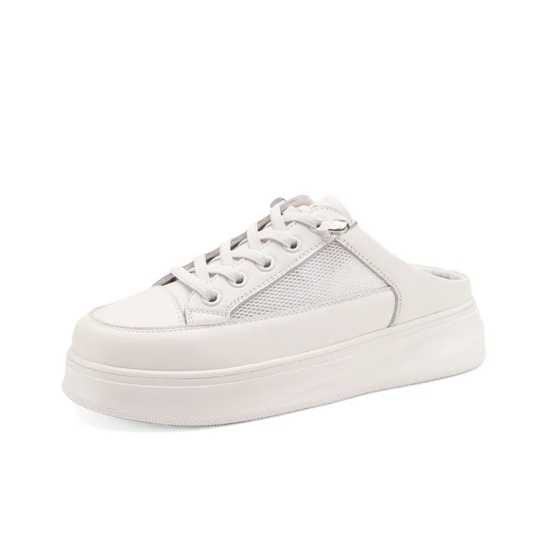HARSON EVA Odor Resistant Slip Resistant Closed Toe Slippers Women's White-0