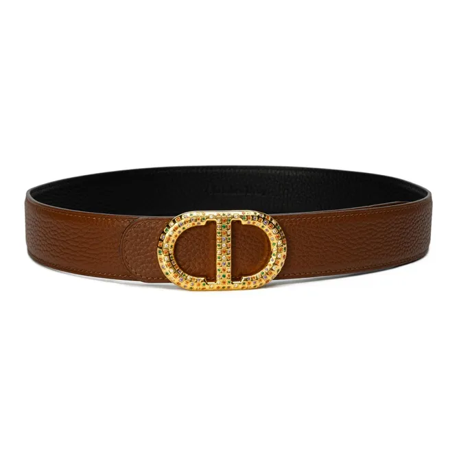 Chrisdien Deny Cow Leather Belts Men's 3.8CM-12