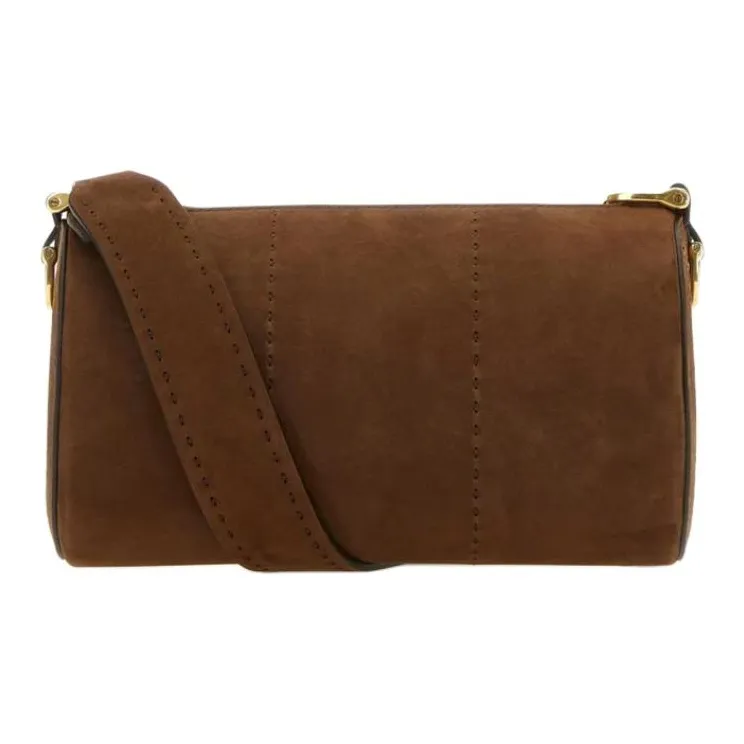 MaxMara Cow Leather Shoulder Bag Women's Brown-0