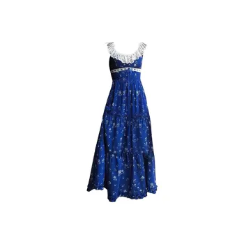 Mu Xiao Xin Slip Dresses Women's Blue