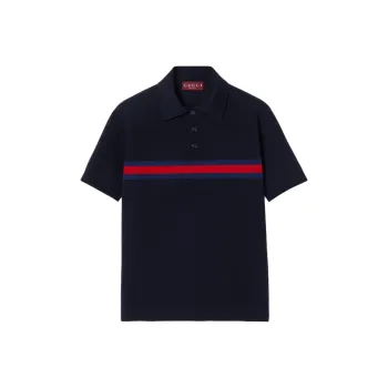 GUCCI Polo Shirt Men's Marine Blue