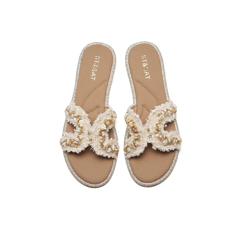 ST&SAT Odor Resistant Quick Dry Antibacterial Slide Slippers Women's-4