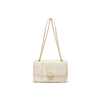 CNOLES Cow Leather Shoulder Bag Medium Size Women's White Chocolates