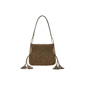 MALìPARMI Leather Shoulder Bag Trumpets Women's Antique Gold