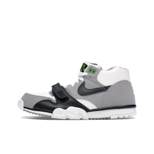 Nike Air Trainer 1 Anti Slip Wear Resistant Mid Top Training Shoes Unisex White Gray
