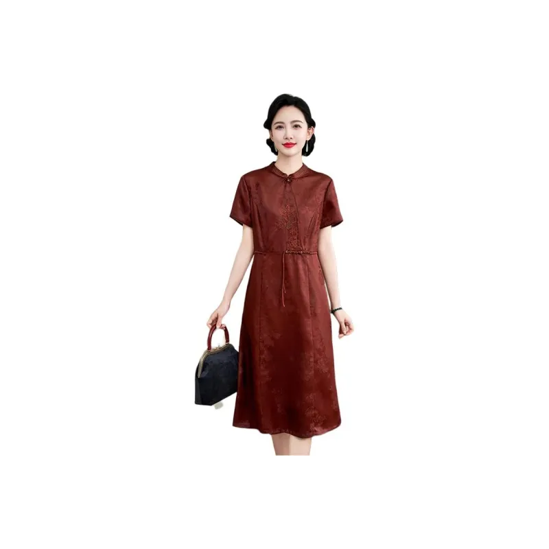 Yi Mengyuan Short Sleeved Dress Women's-0