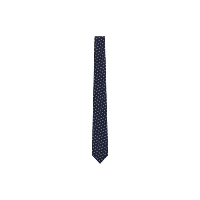 AMANI Mulberry Silk Ties Men's Dark Blue-0