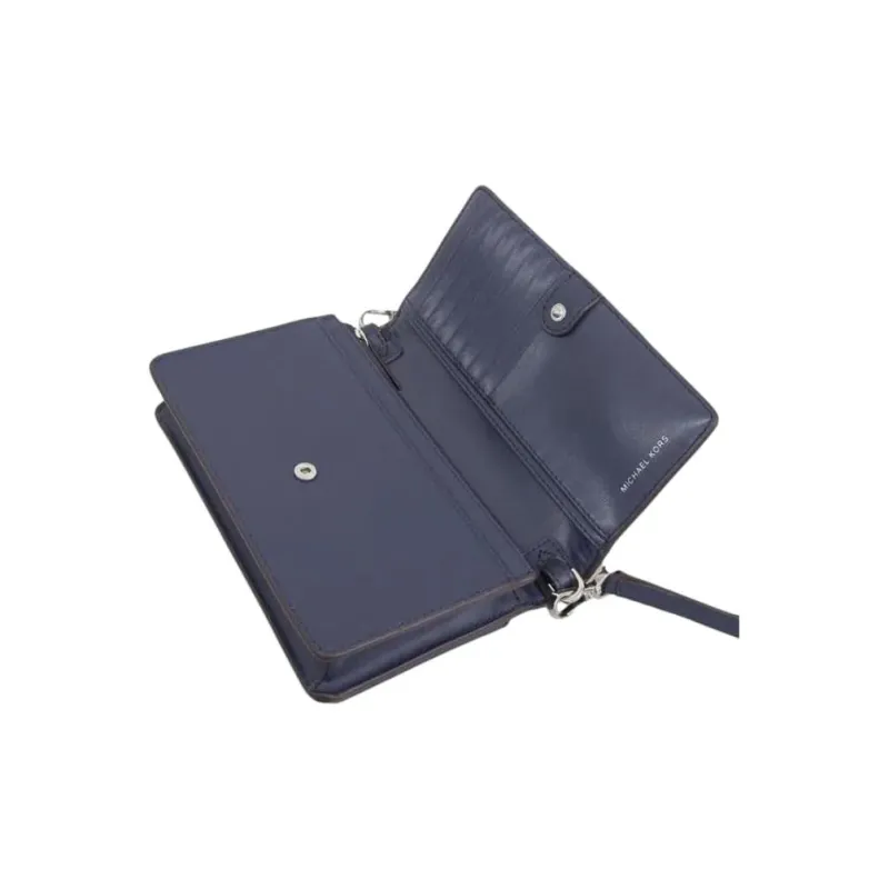 MICHAEL KORS Jet Set Charm Leather Crossbody Bag Women's Marine Blue-4