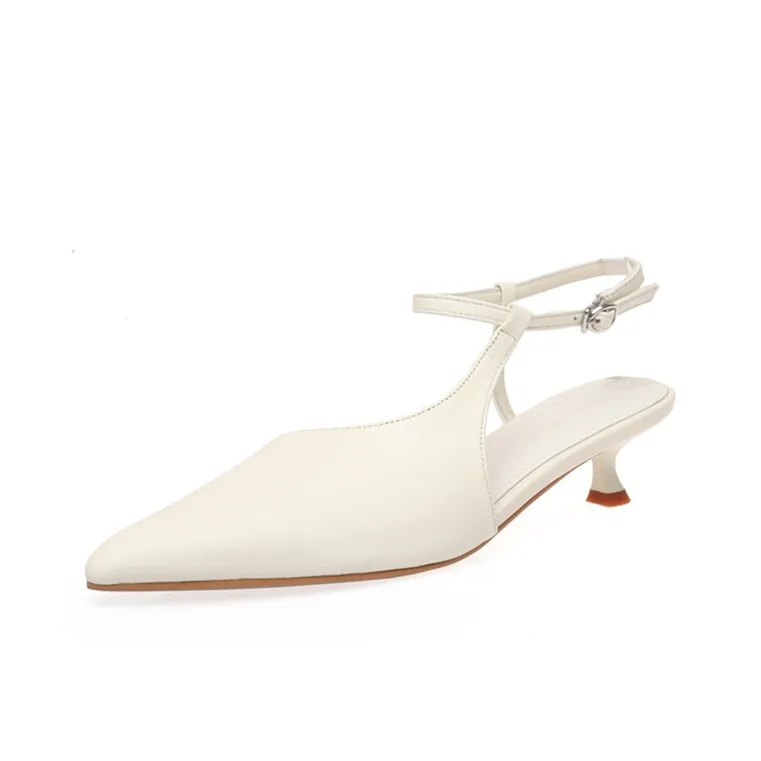 Schilling Slim Heel High Heels Women's Ecru-0