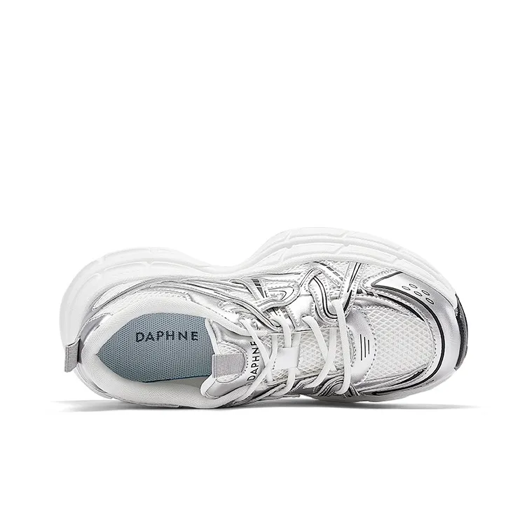 DAPHNE Low Top Chunky Sneakers Women's Silver-4