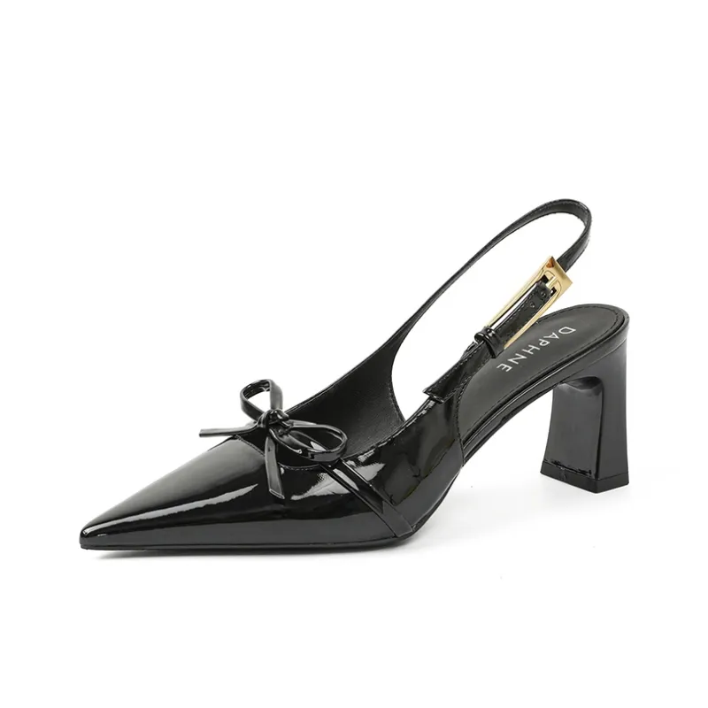 DAPHNE Chunky Heel High Heels 6.5CM Women's-0